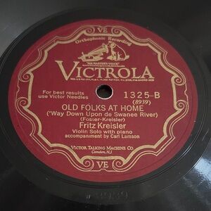 -Old Folks at Home Way Down Upon de Swanee River"). VTG vinyl